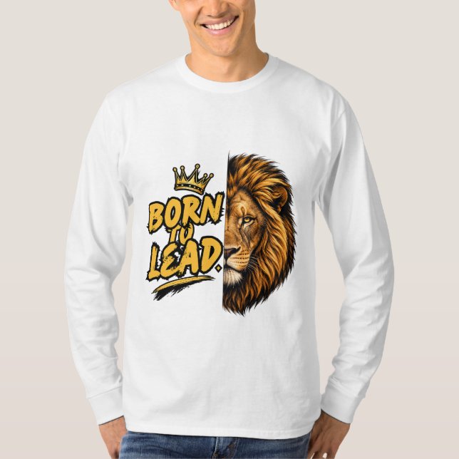Camiseta Born to Lead Lion (Anverso)