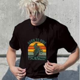 Camiseta Born To Ride Motocross Vintage