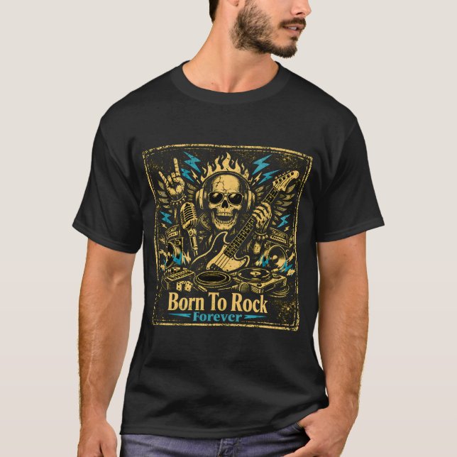 Camiseta Born To Rock – Rock Music DNA Pride Tee (Anverso)
