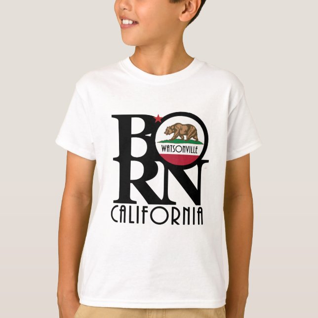 Camiseta BORN Watsonville California (impresión frontal) (Anverso)