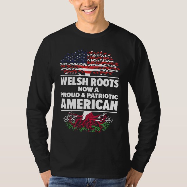 Camiseta Born Welsh Wales American USA Citizenship  1 (Anverso)