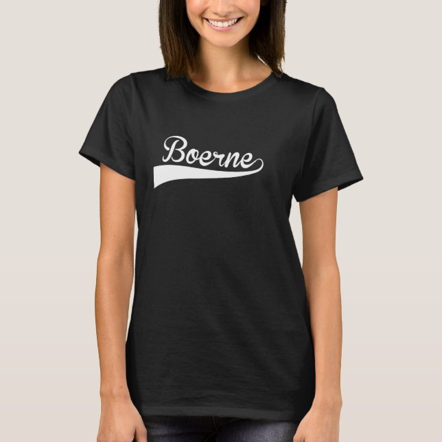 Camiseta Borne Baseball Vintage Retro Font (Anverso)
