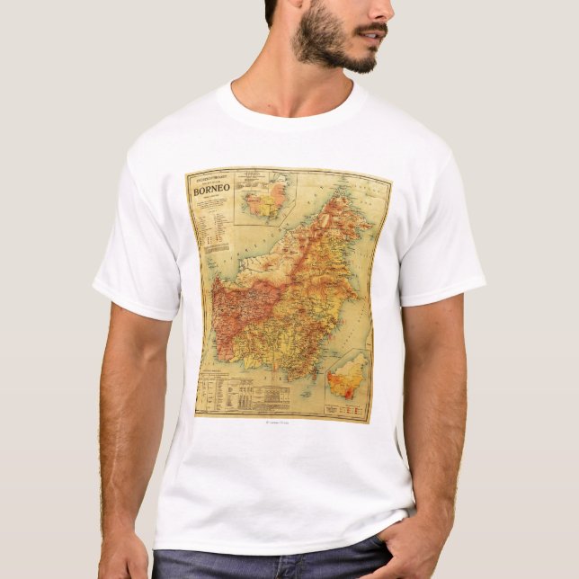 Camiseta BorneoPanoramic MapBorneo (Anverso)
