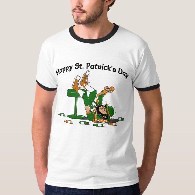 Camiseta borracha del Leprechaun (Anverso)