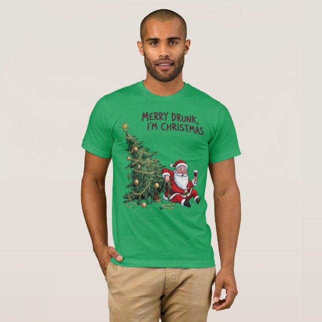 Camiseta Borracho Alegre, soy Santa Navidad (Anverso completo)