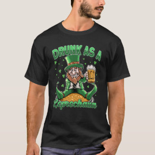 Camiseta Borracho como Leprechaun con berenjena