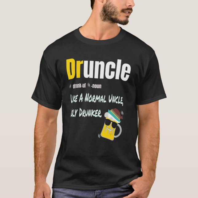 Camiseta Borracho Como Un Tío Normal Sólo Dulce Funny Dice (Anverso)