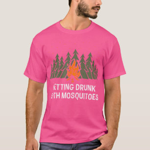 Camiseta Borracho Con Mosquitos Camping Beer Lover C