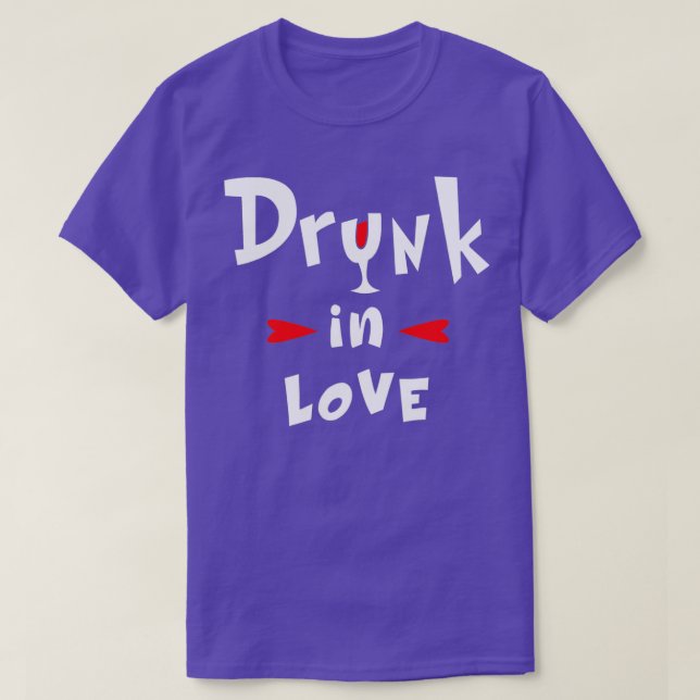 Camiseta Borracho en amor Diseño para fiesta de soltera agr (Diseño del anverso)