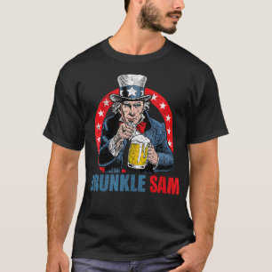 Camiseta Borracho Sam Funny 4 De Julio Tío Sam Usa Beer D