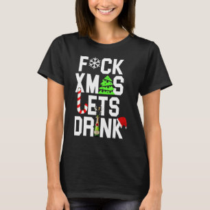 Camiseta Borracho Xmá Bebiendo Booze Santa Navidades Cita a