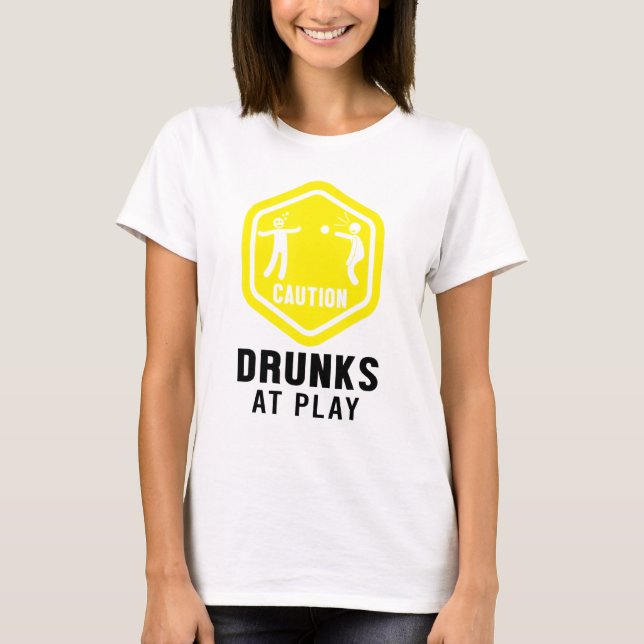 Camiseta Borrachos Con Precaución En Play Beer Pong Beirut  (Anverso)