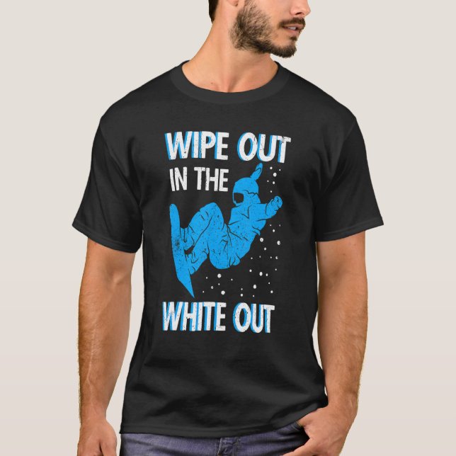 Camiseta Borrado De Snowboard En La Estación De Esquí White (Anverso)