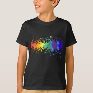 CAMISETA BORRADOR DE PINTURA DE GRAFFITI ARTÍSTICO DE RAINB