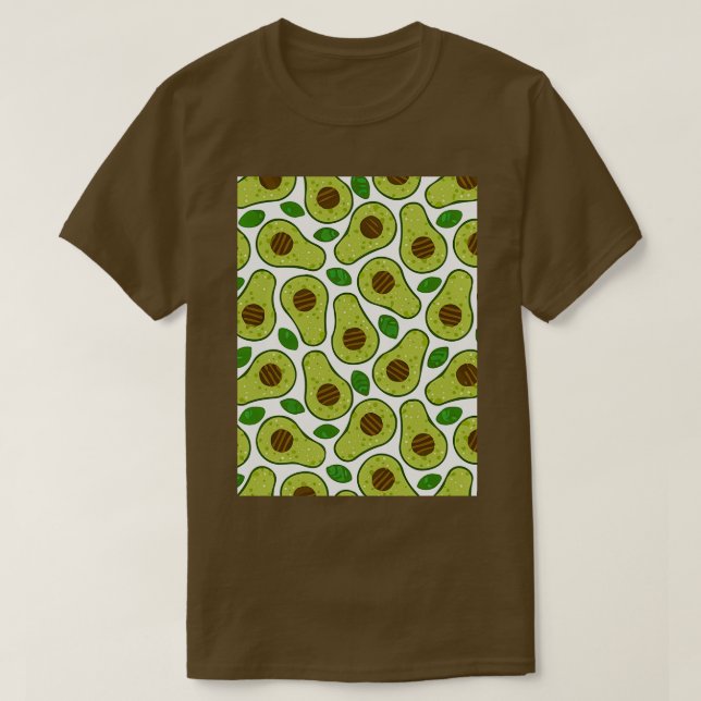 Camiseta Borrador Tropical Exótico Aguacate (Diseño del anverso)