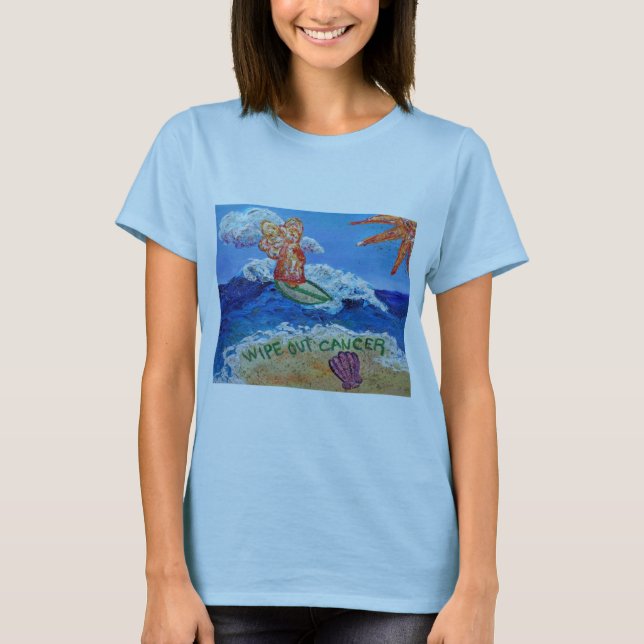 Camiseta Borrar ángel de cáncer (Anverso)