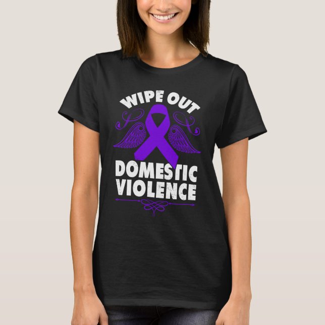 Camiseta Borrar la cinta morada de la violencia doméstica (Anverso)
