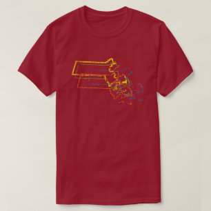 Camiseta borrón de orgullo de massachusetts