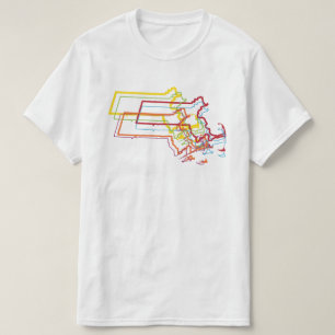 Camiseta borrón de orgullo de massachusetts