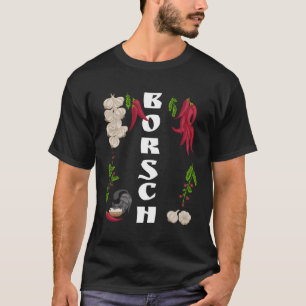 Camiseta Borsch Ukraine Comida al estilo ucraniano Vyshyvan