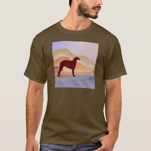 Camiseta Borzoi del espejismo de la montaña