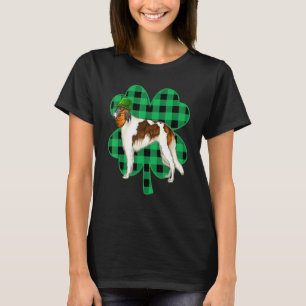 Camiseta Borzoi Duende Día de San Patricio Afortunado C