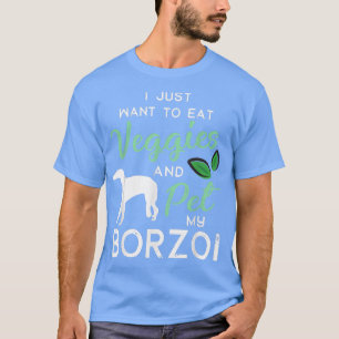Camiseta Borzoi Funny Vegan Dog Lover Owner Xmas Birthday G