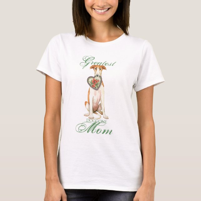 Camiseta Borzoi Heart Mom (Anverso)