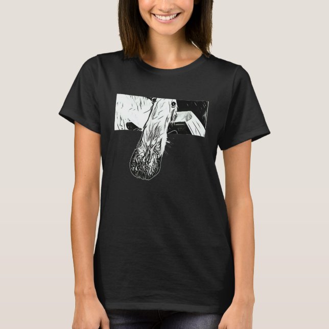 CAMISETA BORZOI MEME LONG NOSE DOG (Anverso)