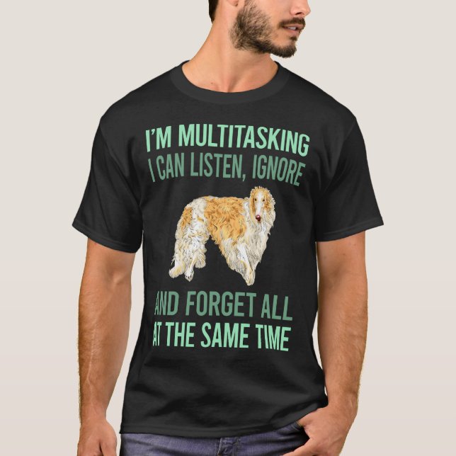 Camiseta Borzoi multitarea 01 (Anverso)