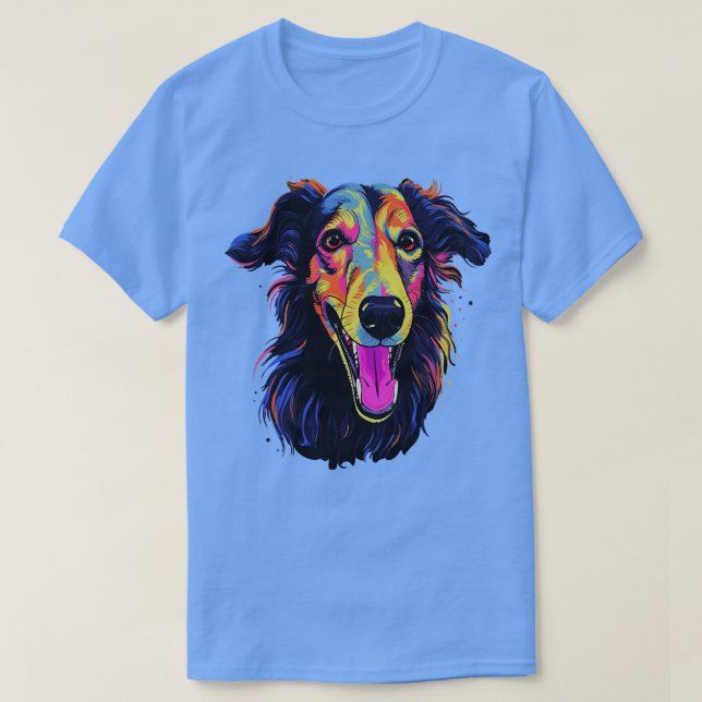 Camiseta Borzoi Smiling (Diseño del anverso)
