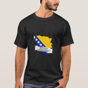 Camiseta bosnia and herzegovina flag map
