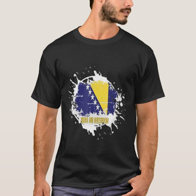 Camiseta Bosnia And Herzegovina Splash (Anverso)