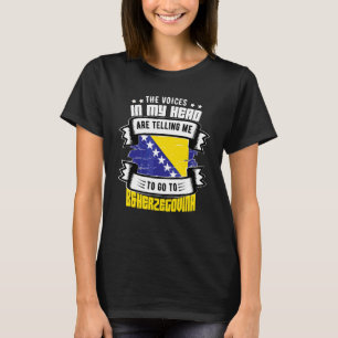 Camiseta Bosnia y Herzegovina en mi cabeza