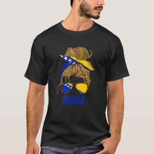 Camiseta Bosnia y Herzegovina por la bandera bosnia Chica p