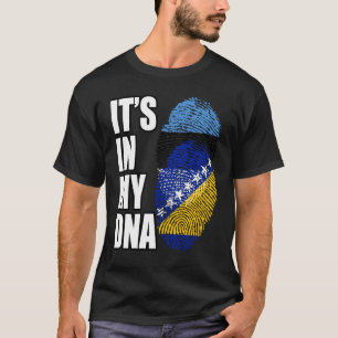 Camiseta Bosnio Y Estonio Mezclan Patrimonio De La Bandera 