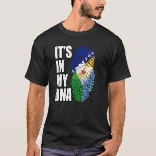 Camiseta Bosnio Y Yibuti Mezclan Patrimonio De La Bandera D