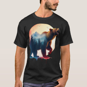 Camiseta Bosque acuático del oso grizzly ruidoso