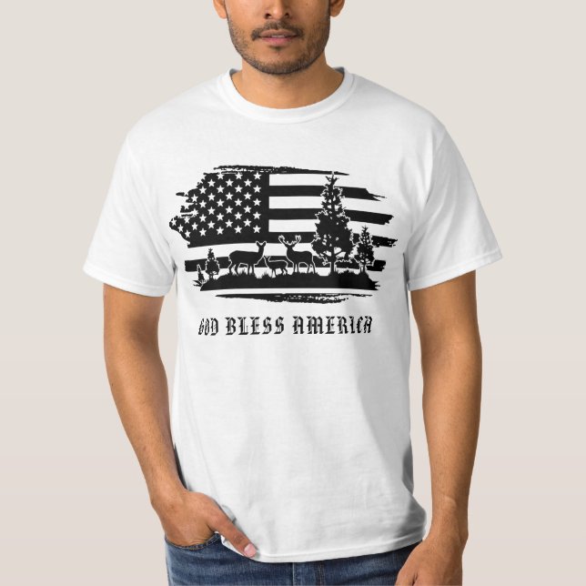 Camiseta *~* Bosque AP27 con bandera estadounidense moderna (Anverso)