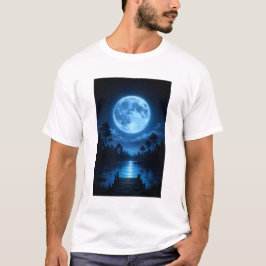 Camiseta Bosque Celestial Iluminado por la Luna Estética