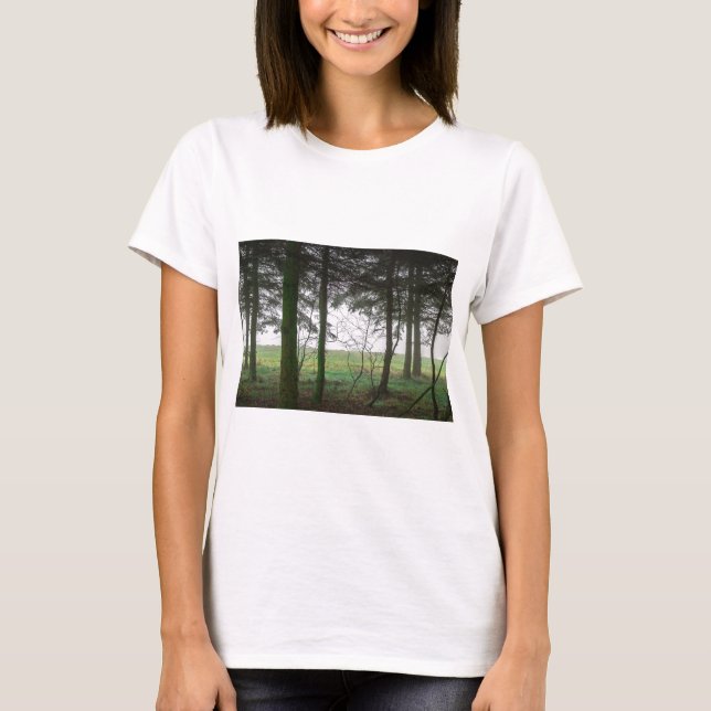 Camiseta Bosque con vistas al despeje en la niebla (Anverso)