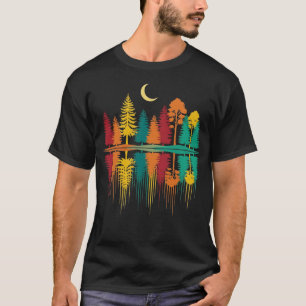 Camiseta Bosque de árboles forestales de reflexión de la na