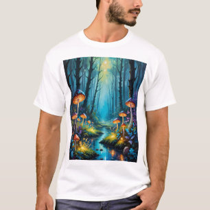 Camiseta Bosque de champiñones Encantado Fantasía Fantasía 