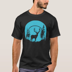 Camiseta Bosque de ciervos naturaleza al aire libre silueta