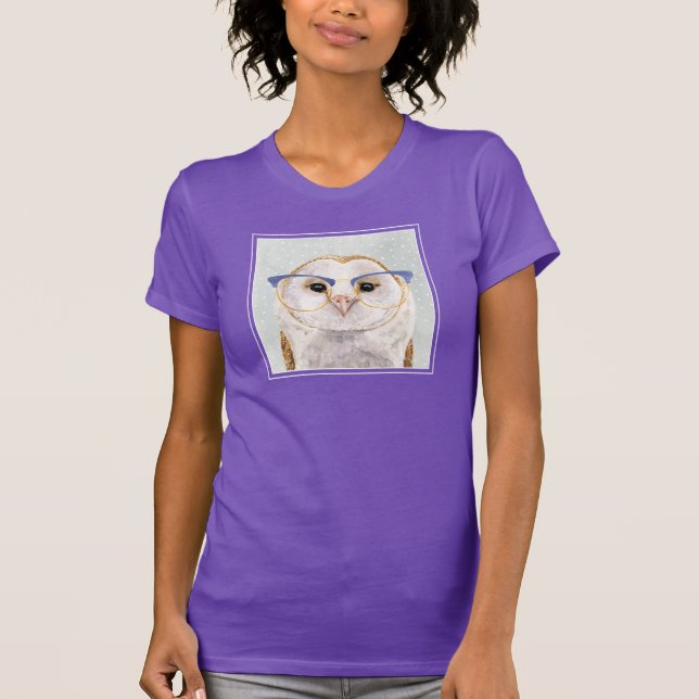 Camiseta Bosque de cuatro ojos | Lechuza sabia (Anverso)