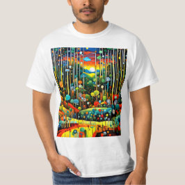 Camiseta Bosque de Fantasía al Atardecer