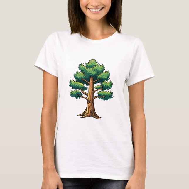 Camiseta Bosque de hoja perenne (Anverso)