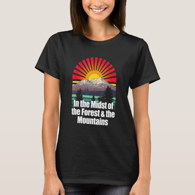 Camiseta Bosque de los Montes Camper Hiker Camp Senderismo  (Anverso)