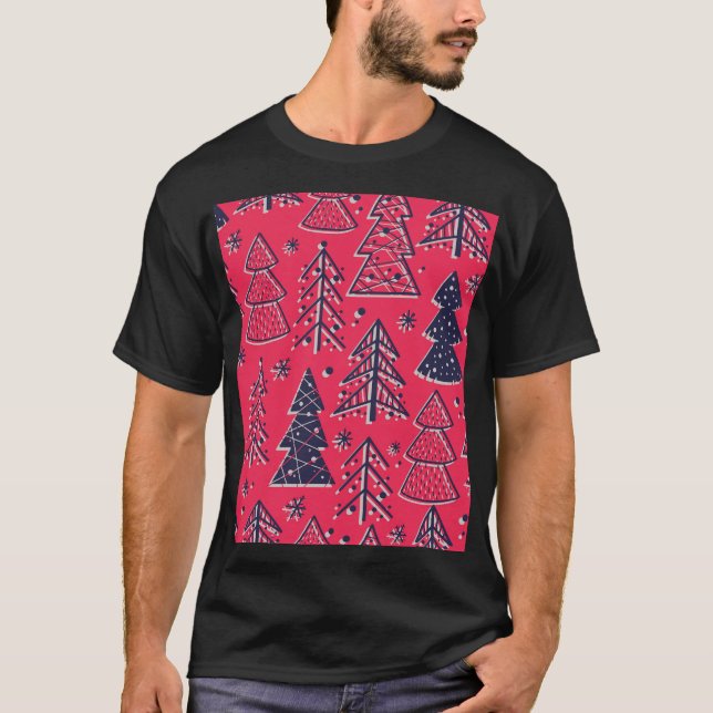 Camiseta Bosque de los navidades: Fondo de escritorio de la (Anverso)