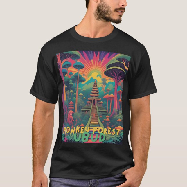 Camiseta Bosque de monos encantador (Anverso)